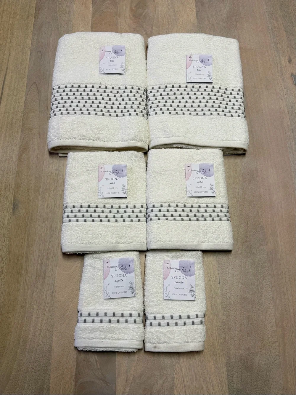6-piece Italian 100% Cotton Terry Towel Set